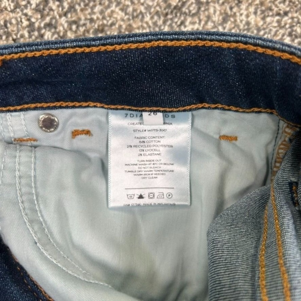 NEW 7Diamonds Coco Mid-Rise Capri Jeans Womens 26 Blue Denim Stretch Casual - Picture 7 of 14
